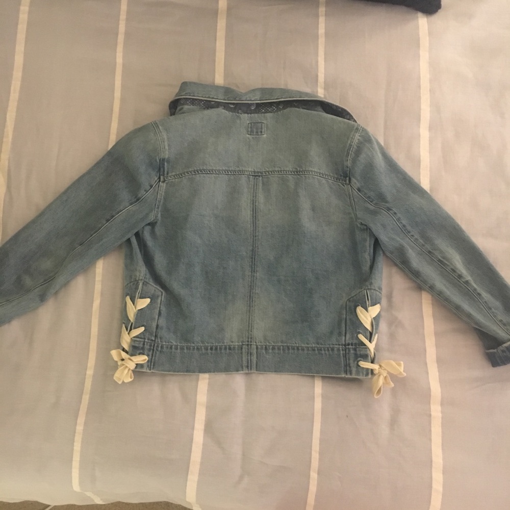 GAP Tie Icon Denim Vintage Look Jean Jacket - Picture 6 of 6